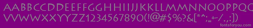 Lithograph Font – Gray Fonts on Purple Background