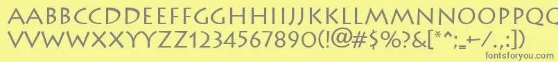 Lithograph Font – Gray Fonts on Yellow Background