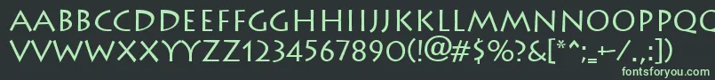 Lithograph Font – Green Fonts on Black Background