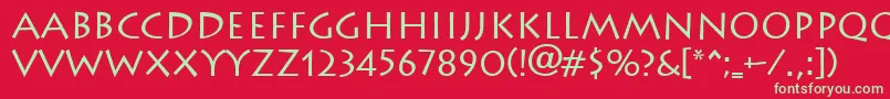 Lithograph Font – Green Fonts on Red Background