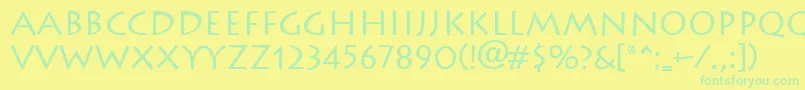 Czcionka Lithograph – zielone czcionki na żółtym tle