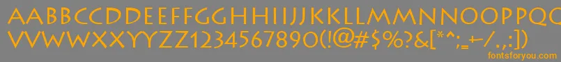Lithograph Font – Orange Fonts on Gray Background