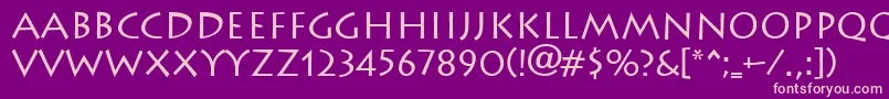 Lithograph Font – Pink Fonts on Purple Background