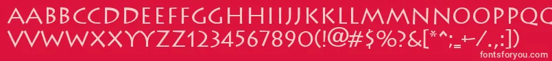 Lithograph Font – Pink Fonts on Red Background