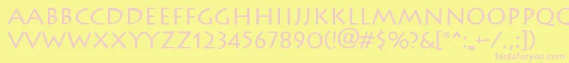 Lithograph Font – Pink Fonts on Yellow Background