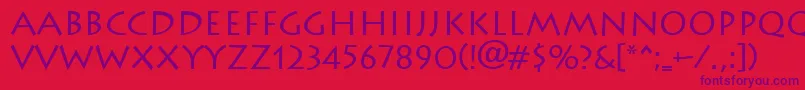 Lithograph Font – Purple Fonts on Red Background