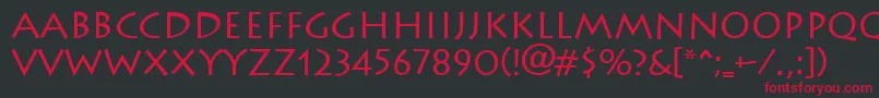 Lithograph Font – Red Fonts on Black Background