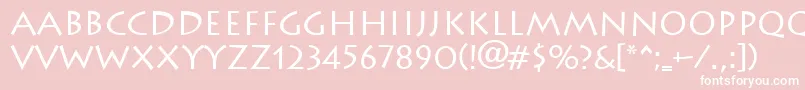 Lithograph Font – White Fonts on Pink Background