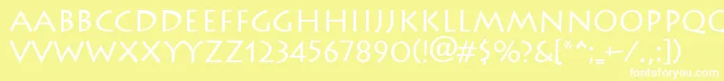 Lithograph Font – White Fonts on Yellow Background