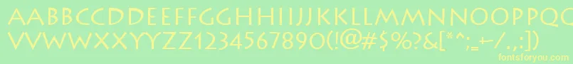 Lithograph Font – Yellow Fonts on Green Background