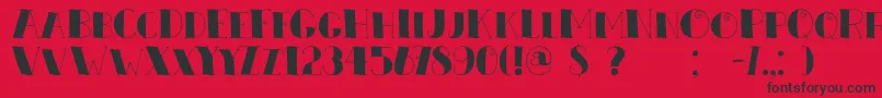DkZeebonk Font – Black Fonts on Red Background