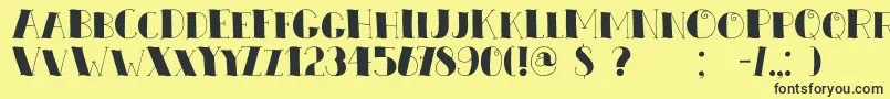 DkZeebonk Font – Black Fonts on Yellow Background