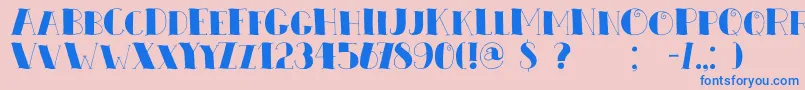 DkZeebonk Font – Blue Fonts on Pink Background