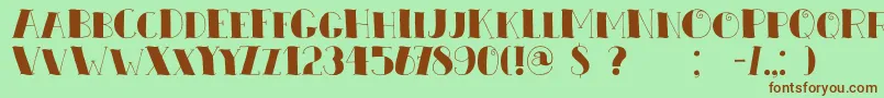 fuente DkZeebonk – Fuentes Marrones Sobre Fondo Verde