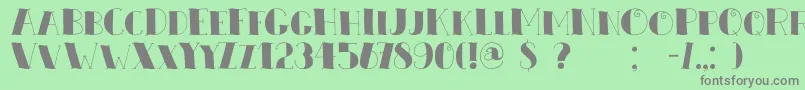 DkZeebonk Font – Gray Fonts on Green Background