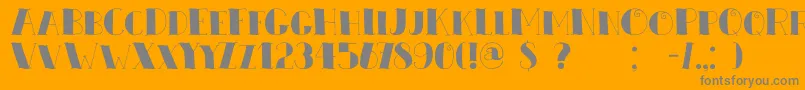 DkZeebonk-Schriftart – Graue Schriften auf orangefarbenem Hintergrund