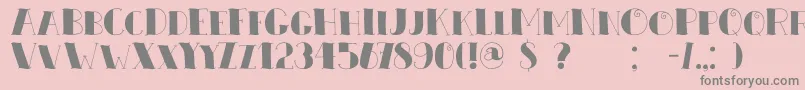 フォントDkZeebonk – ピンクの背景に灰色の文字