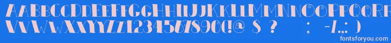 DkZeebonk Font – Pink Fonts on Blue Background