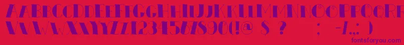 DkZeebonk Font – Purple Fonts on Red Background