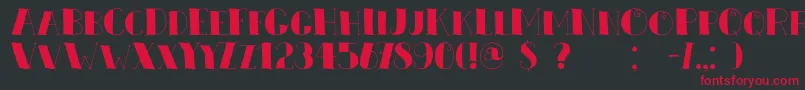DkZeebonk Font – Red Fonts on Black Background