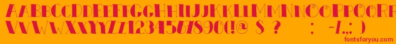 DkZeebonk Font – Red Fonts on Orange Background