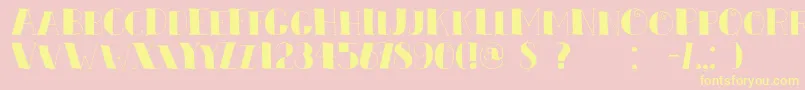 Czcionka DkZeebonk – żółte czcionki na różowym tle