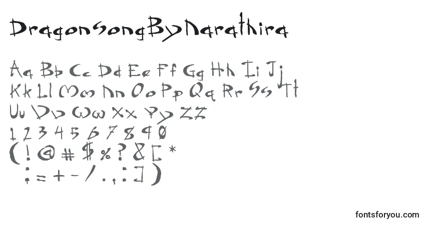 characters of dragonsongbynarathira font, letter of dragonsongbynarathira font, alphabet of  dragonsongbynarathira font