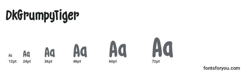 sizes of dkgrumpytiger font, dkgrumpytiger sizes