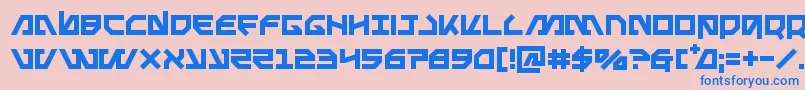 Metalstorm Font – Blue Fonts on Pink Background