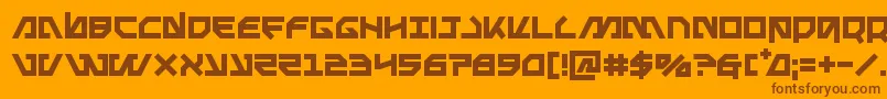 Fonte Metalstorm – fontes marrons em um fundo laranja