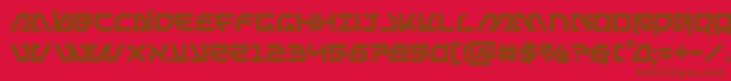 Metalstorm Font – Brown Fonts on Red Background