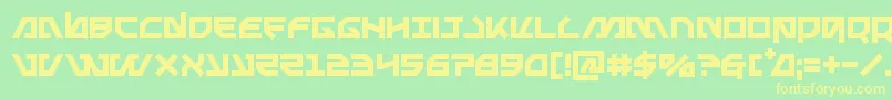 Metalstorm Font – Yellow Fonts on Green Background