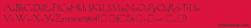 LilithLightMedium Font – Black Fonts on Red Background