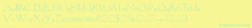 LilithLightMedium Font – Green Fonts on Yellow Background