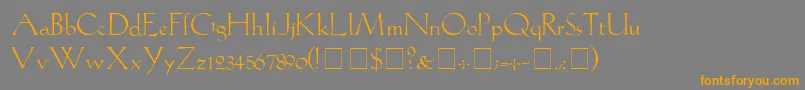 Шрифт LilithLightMedium – оранжевые шрифты на сером фоне