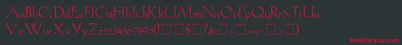 Шрифт LilithLightMedium – красные шрифты на чёрном фоне