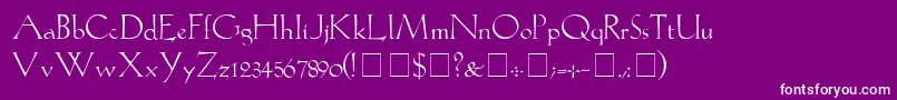 Шрифт LilithLightMedium – белые шрифты на фиолетовом фоне