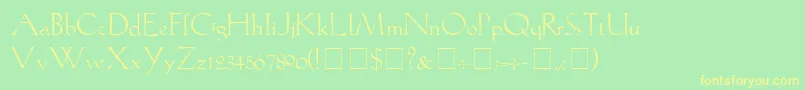 LilithLightMedium Font – Yellow Fonts on Green Background