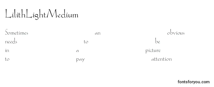 LilithLightMedium Font