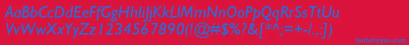 Шрифт GillSansMtItalic – синие шрифты на красном фоне