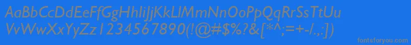 GillSansMtItalic Font – Gray Fonts on Blue Background