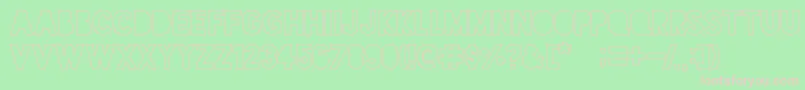 BlackoutSunrise Font – Pink Fonts on Green Background