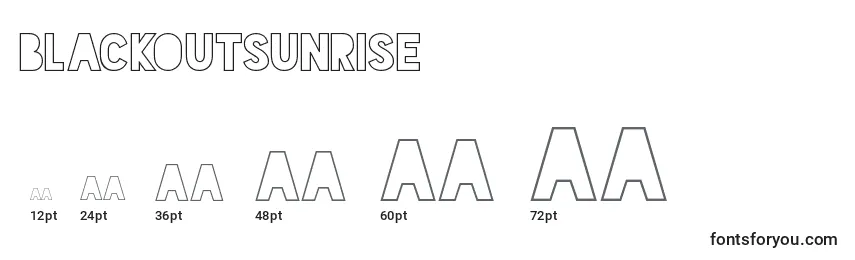 BlackoutSunrise Font Sizes