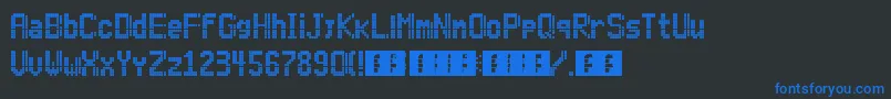 Lightdot11x6 Font – Blue Fonts on Black Background