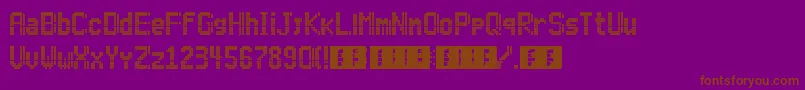 Lightdot11x6 Font – Brown Fonts on Purple Background