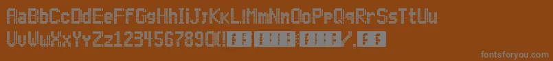 Шрифт Lightdot11x6 – серые шрифты на коричневом фоне
