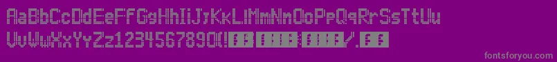 Lightdot11x6-Schriftart – Graue Schriften auf violettem Hintergrund
