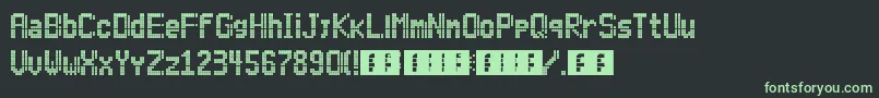 Шрифт Lightdot11x6 – зелёные шрифты на чёрном фоне