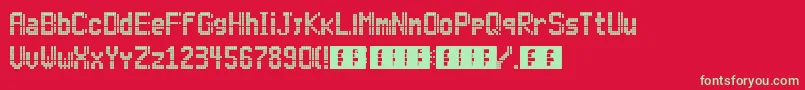 Lightdot11x6 Font – Green Fonts on Red Background