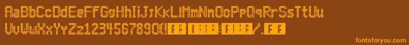 Lightdot11x6 Font – Orange Fonts on Brown Background